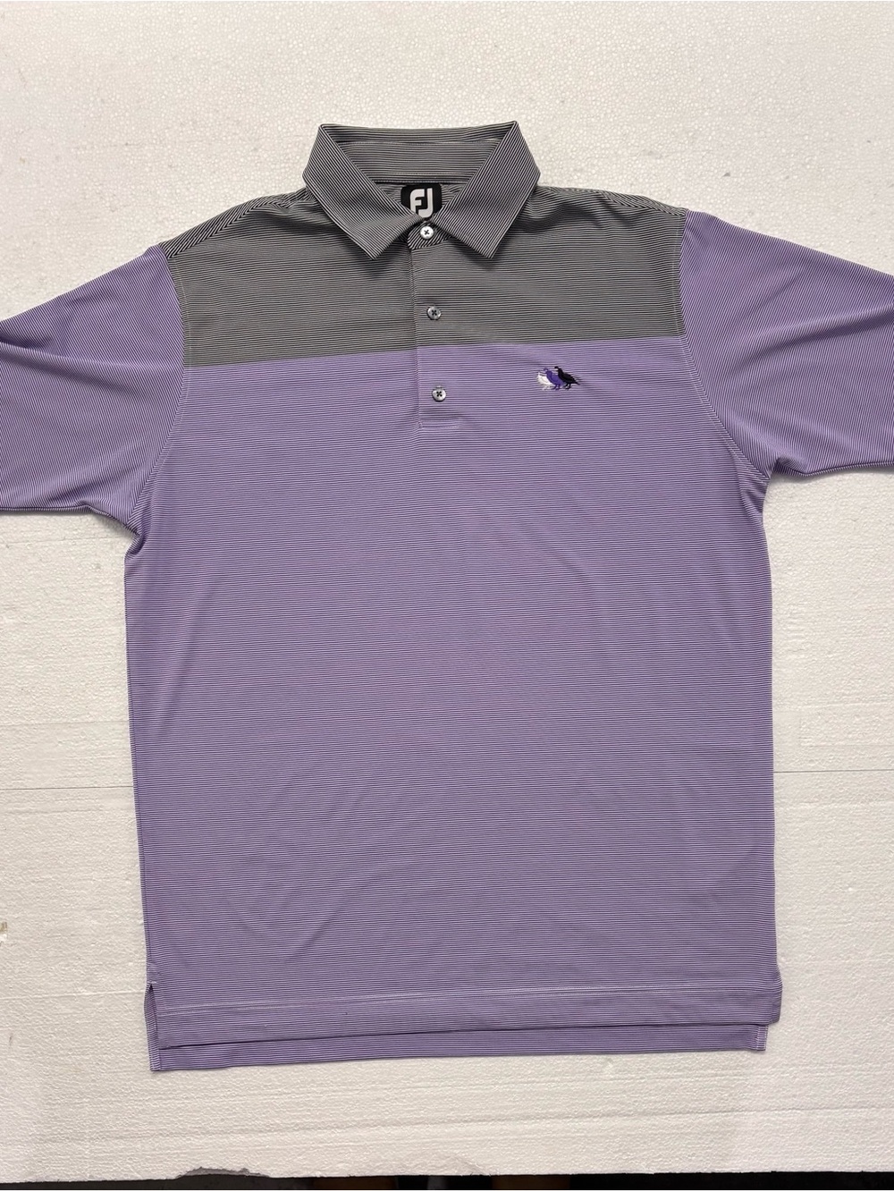 FootJoy Shirt Mens Large Short Sleeve Golf Polo Performance Embroidered Quails